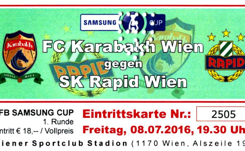 Karten für das Cupspiel gegen Karabakh